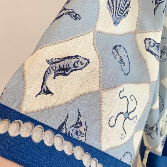 Printed linen minidress - Picture 6 of 8